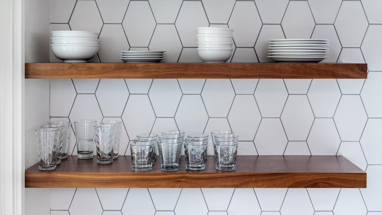 Floating Steel Shelves