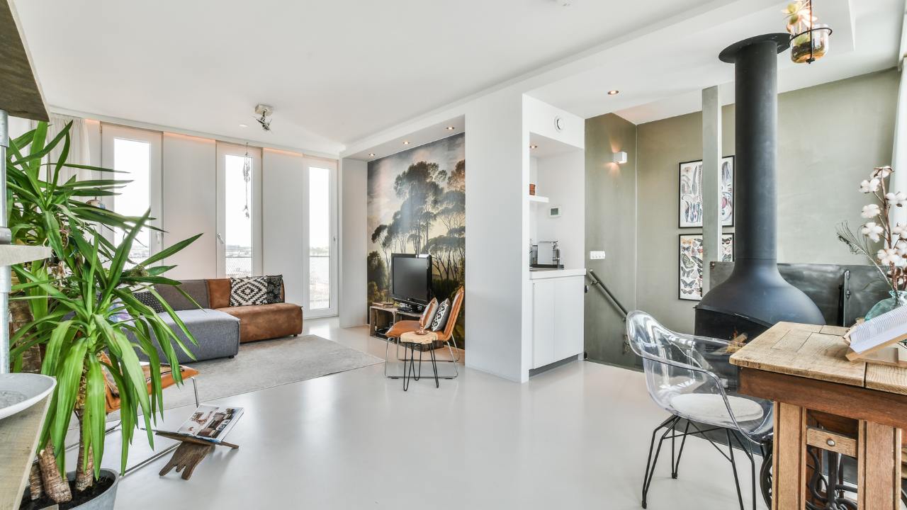 The Floating Steel Fireplace